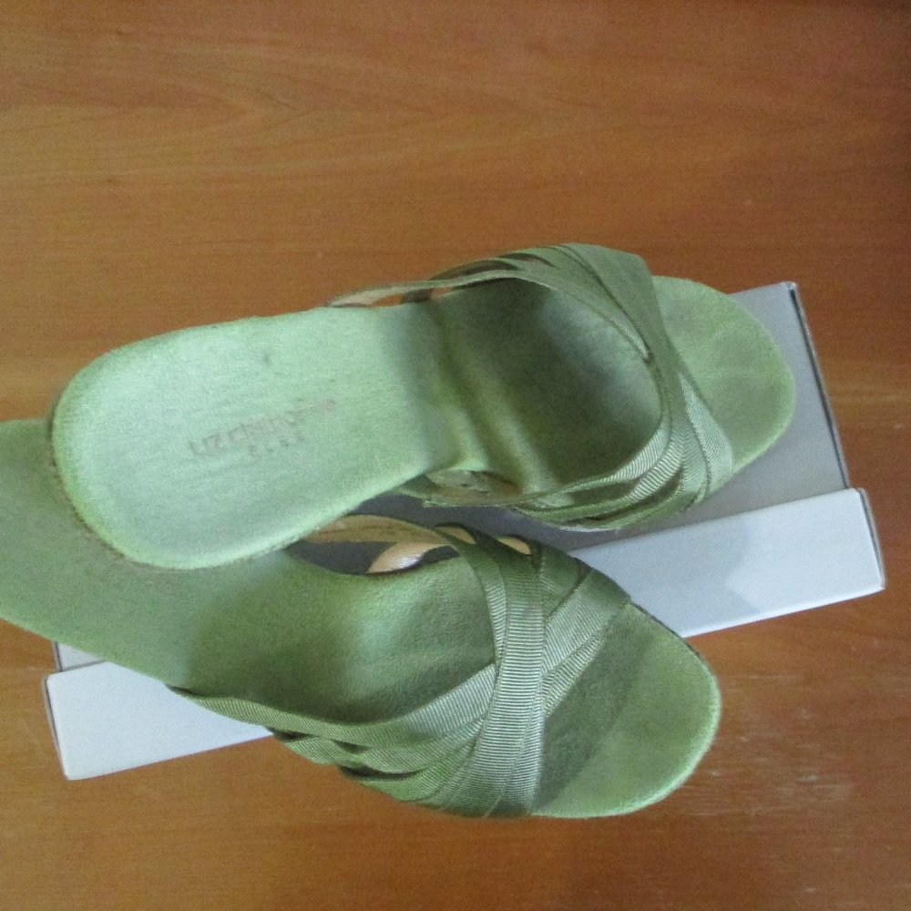 Liz Claiborne Flex Avocado Ribbon Sandals 7M 3inch